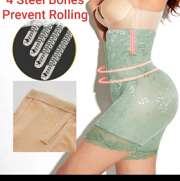 Tummy Control Body Shaper Lace Shorts - Picture 2 of 7